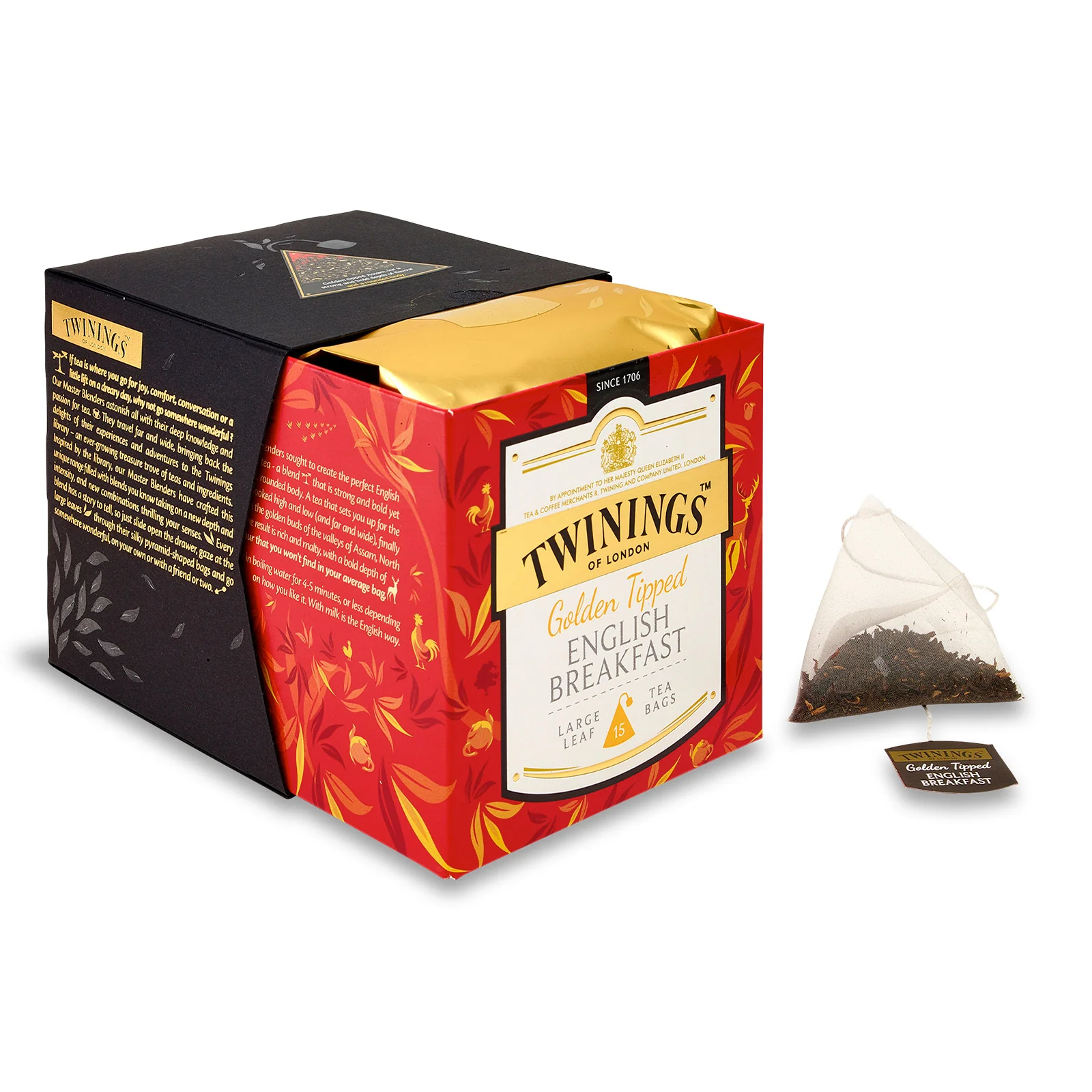 Discovery Collection Golden Tipped English Breakfast - 15 Pyramid Tea Bags - Image 3